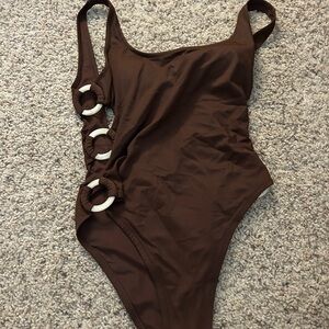 Aerie Brown One Piece Swimsuit